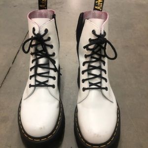 Doc martens white platform boots